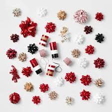 Photo 1 of 39ct Christmas Bow & Ribbon Kit Red/Kraft - Wondershop™
