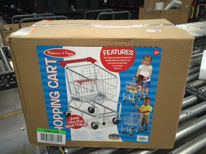 Photo 1 of Melissa & Doug Toy Shopping Cart With Sturdy Metal Frame
