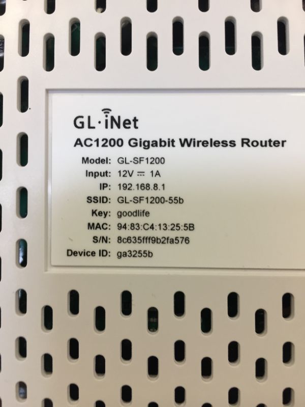 Photo 3 of GL.iNet GL-SF1200 ? AC1200, 4 Gigabit Ethernet Ports Router, 300Mbps+837Mbps Wi-Fi, 128MB RAM, 16MB Nor Flash, OpenWrt pre-Installed, OpenVPN & WireGuard Pre-Installed, with Power Adapter & Cables
