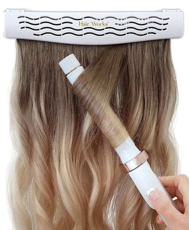 Photo 1 of Hair Works Hair Extension Style Caddy - The Original Hair Extension Holder Hanger Professionally Designed to Hold Clip-Ins, Tape-In’s, Micro Bundles and Sew-In Wefts While You Color, Wash, Style, Pack and Store
