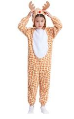 Photo 1 of Hooded Deer Romper Jumpsuit, Animal One-size Pajamas for Kids 4-6 Years