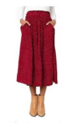 Photo 1 of EXLURA Womens High Waist Polka Dot Pleated Skirt Midi Swing Skirt with Pockets
SMALL