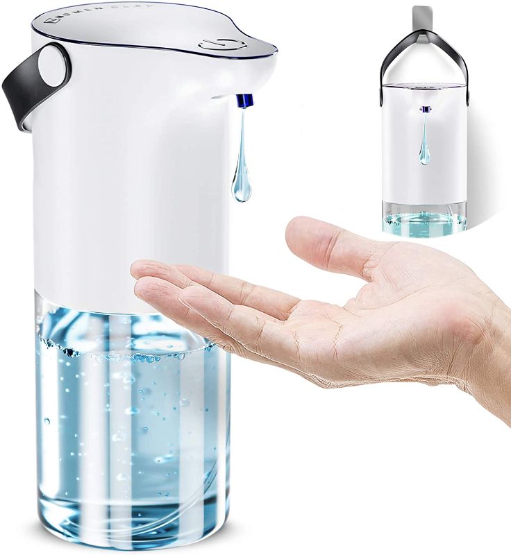 Photo 1 of NomenClay Gel Touchless Soap Dispenser - Automatic Soap Dispenser for Kitchen Sink, Bathroom and Shower, USB-C Rechargeable No Touch Soap Dispenser, Dual Action Automatic Hand Sanitizer Dispenser
