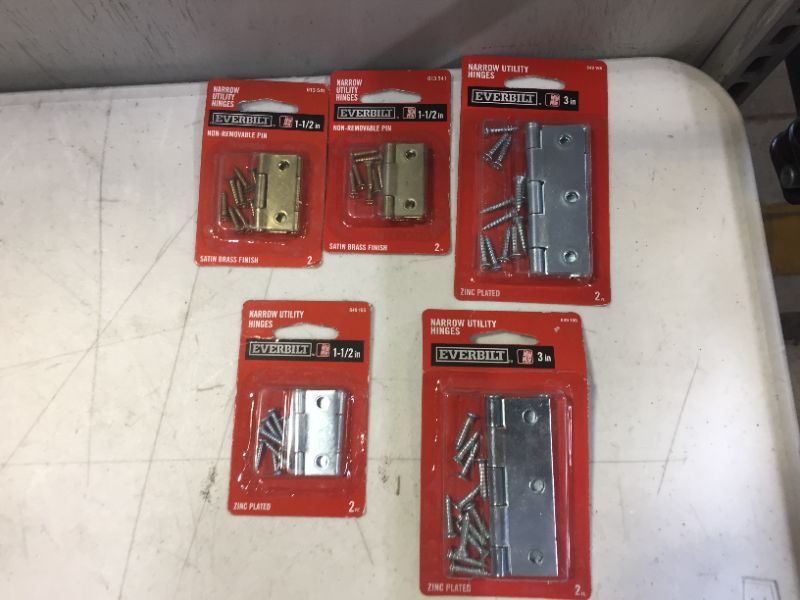 Photo 1 of Everbilt various types of door hinges 5 pack 