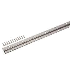 Photo 1 of 1-1/16 in. x 48 in. Bright Nickel Continuous Hinge
