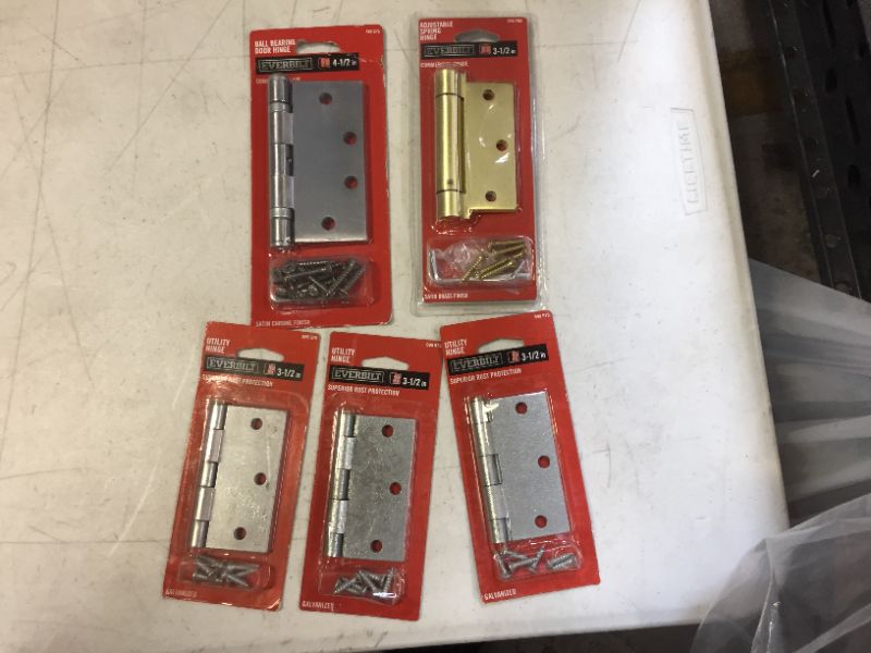 Photo 1 of Everbilt various types of door hinges 5 pack 