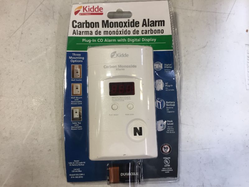 Photo 2 of Kidde Nighthawk Carbon Monoxide Detector, AC-Plug-In with Battery Backup, Digital Display
