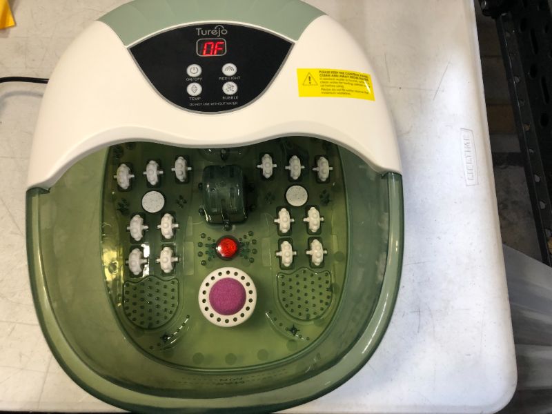 Photo 1 of Foot Spa Massager with Heat Bath, Motorized Massage Rollers, Pumice Stone, Bubbles, Infrared Light, Pedicure Kits, Digital Adjustable Temperature Control and Timer to Help Relieve Foot Stress
