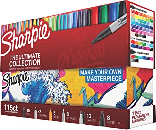 Photo 1 of Sharpie 1983255 Permanent Markers Ultimate Collection, Fine and Ultra Fine Points, Assorted Colors, 115 Count