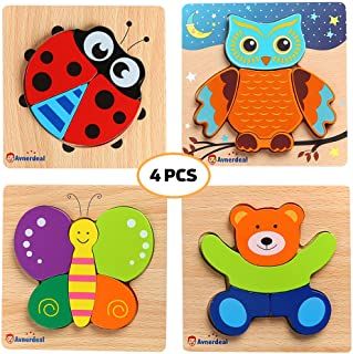 Photo 1 of avnerdeal wooden animal jigsaw puzzles for toddlers