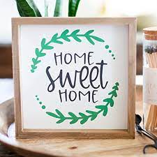 Photo 1 of OLIVE & EMMA HOME SWEET HOME SIGN WALL DECOR 9x9” inches,