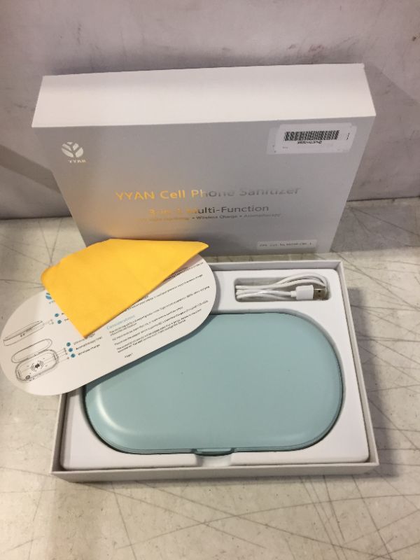 Photo 3 of YYAN Cell Phone Cleaner Wireless Charger Smartphone Aromatherapy, Blue