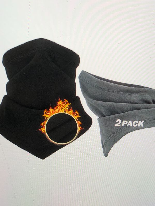 Photo 1 of BEACE NECK WARMER GAITER WITH ADJUSTABLE DRAWSTRING 2 PACK