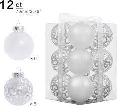 Photo 1 of 12 CT CHRISTMAS ORNAMENTS 2.76" SILVER