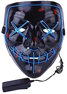 Photo 1 of CANASOUR Frightening Wire Halloween LED Light up Mask for Festival Parties Cosplay Costume