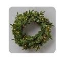 Photo 1 of 22" Pre-lit Artificial Christmas Wreath Clear Lights - Wondershop