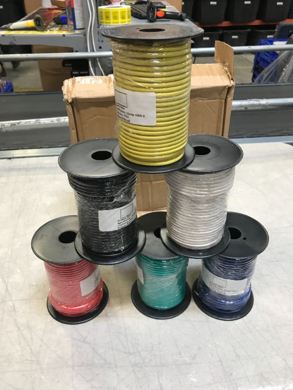 Photo 2 of 12 Gauge Wire Combo 6 Pack 12V 100'FT per Roll (600 ft Total) 12 Gauge Auto Wire Copper Clad Aluminium Low Voltage 12 Gauge Wire