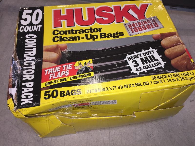 Photo 2 of 42 Gallon Contractor Trash Bag Heavy Duty Garbage Compostable Husky Recyclable
