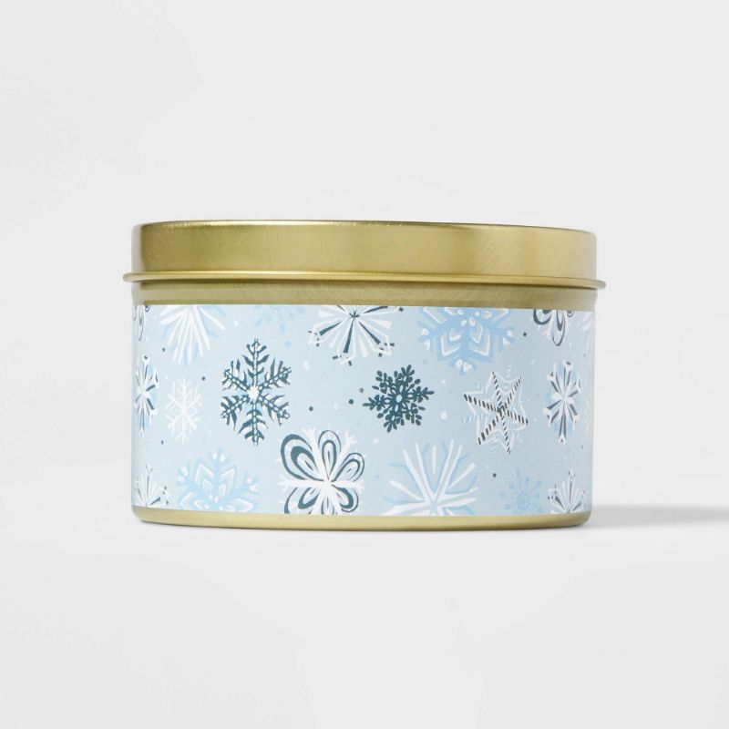 Photo 1 of 5oz Tin Cashmere Vanilla Candle Blue - Threshold™ 2 PACK