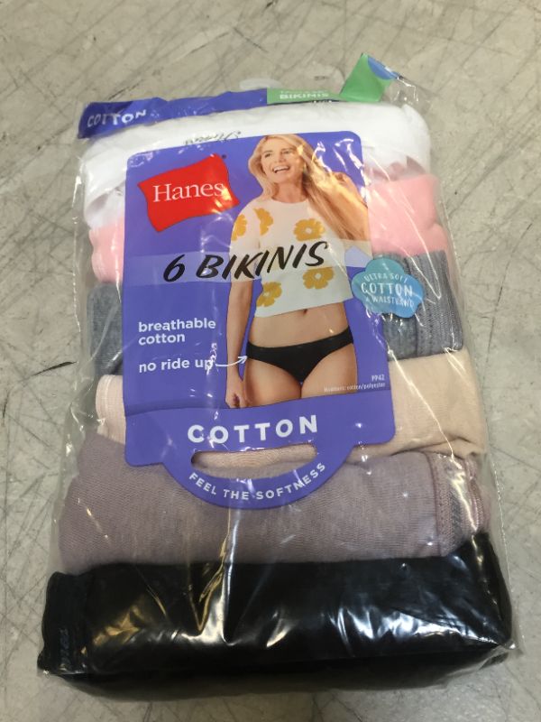 Photo 2 of Hanes Hanes Cool ComfortÂ® Women's Cotton Bikini Panties 6-Pack Colors Vary