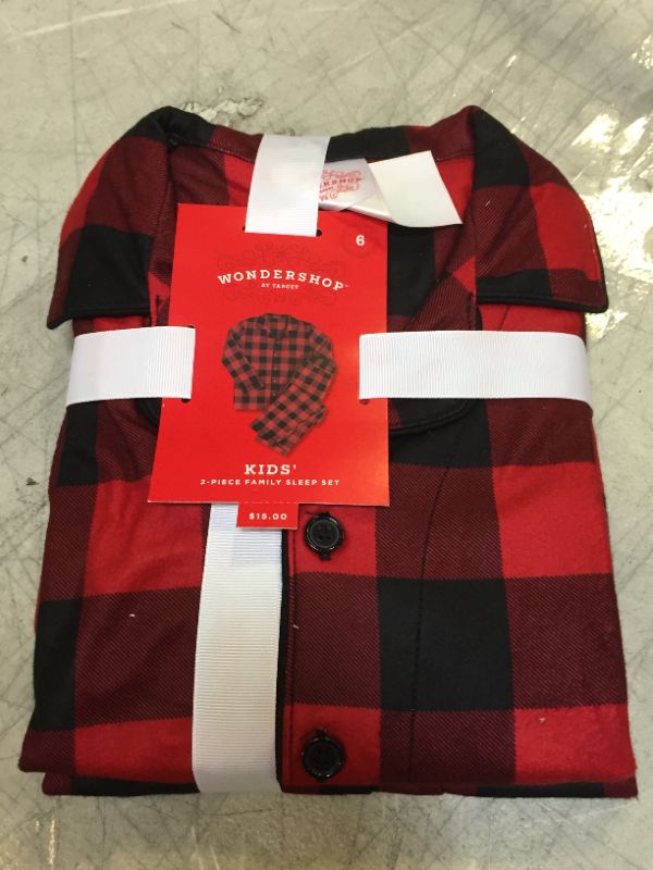 Photo 1 of Kids' Holiday Buffalo Check Flannel Matching Family Pajama Set - Wondershop Red 6