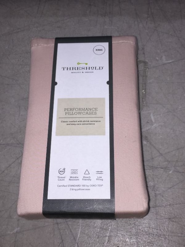 Photo 2 of 400 Thread Count Solid Performance Pillowcase Set - Threshold™ KING