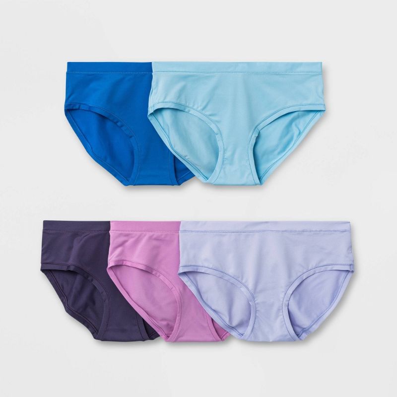 Photo 1 of Girls' 5pk Microfiber Hipster - All in Motion™ XL