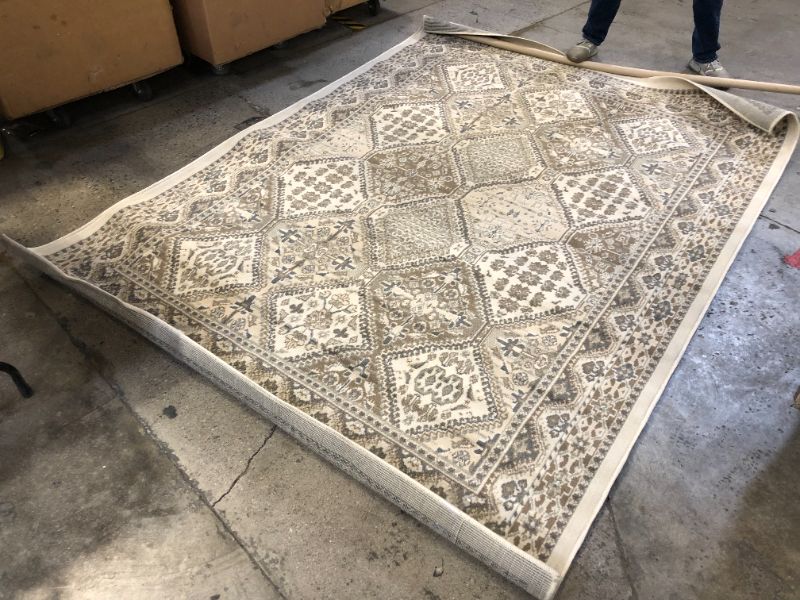 Photo 2 of Becca Vintage Tiles Beige 6'7" x 9'. Area Rug