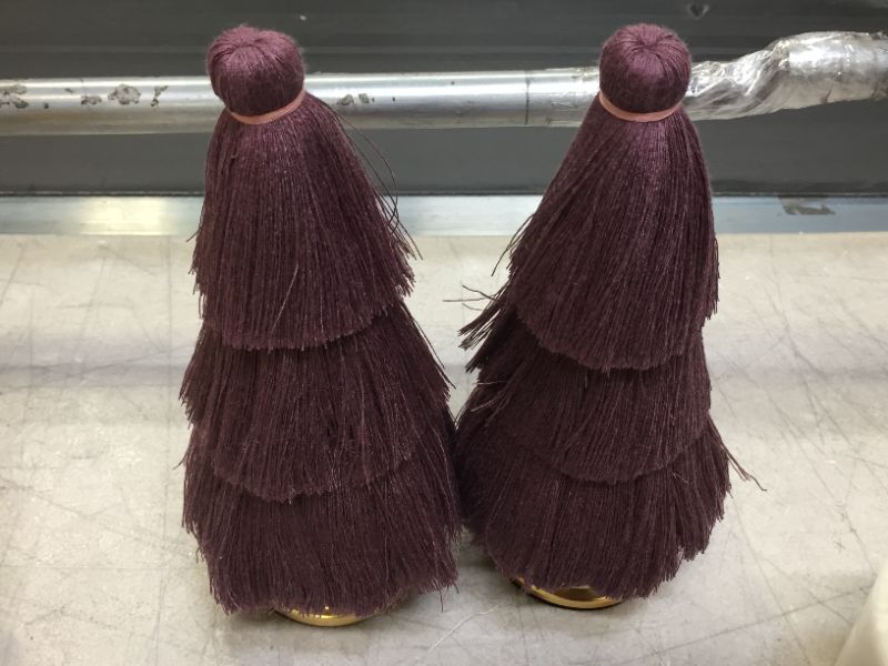 Photo 1 of 9 INCH PURPLE DECORATIVE TASSEL TREES