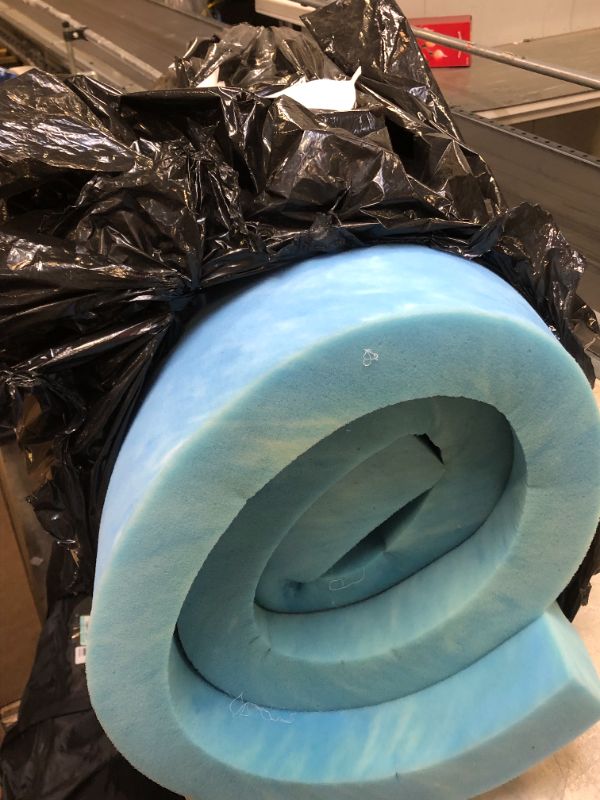 Photo 1 of bed memory foam blue twin size 