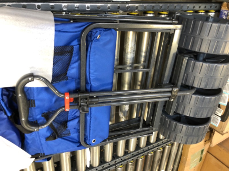 Photo 1 of Mac Sports Heavy Duty Collapsible Folding All Terrain Utility Beach Wagon Cart, Blue/Black
