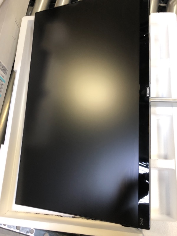 Photo 3 of Philips - E-line 246E9QDSB 24" IPS LED FHD FreeSync Monitor - Gloss Silver/Black Glossy (SELLING FOR PARTS )