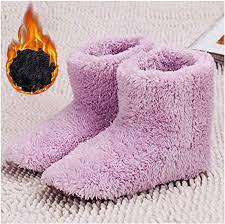 Photo 1 of Men Women Heating Shoes, USB Electric Heated Slipper Plush Shoe Washable Snow Boot Foot Warmers for Unisex
