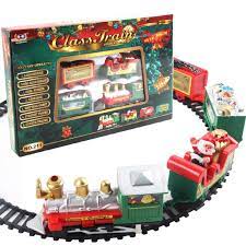 Photo 1 of Christmas Electric Train Set, 216cm Circumference Track Battery-Powered Train Toy Realistic Christmas Electric Rail Car
