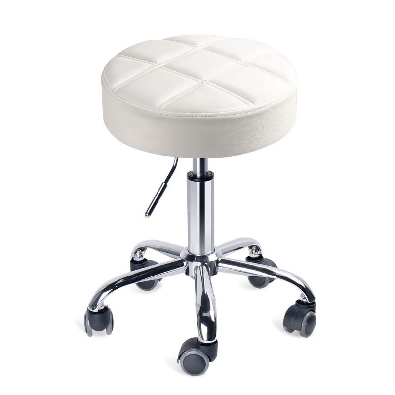 Photo 1 of  Leopard Round Rolling Stools, Adjustable Work Medical