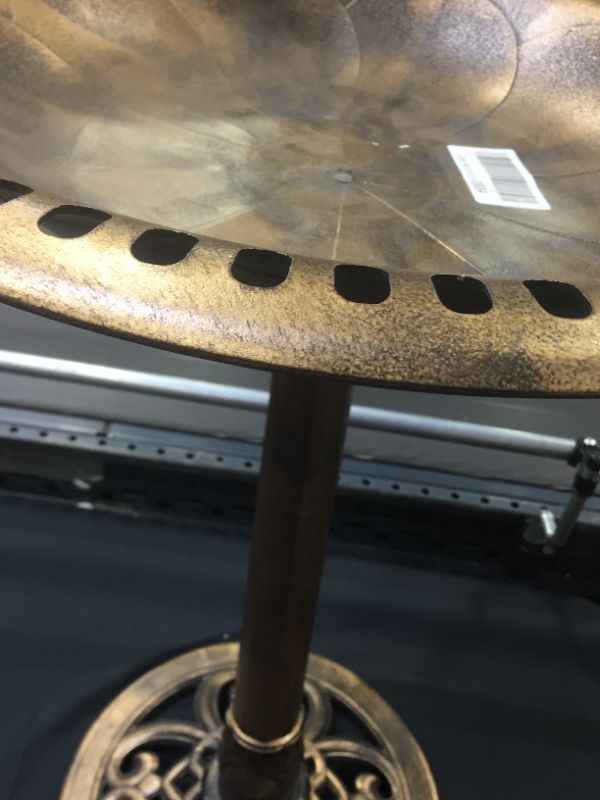 Photo 1 of VIVOHOME 28 Inch Height Polyresin Lightweight Antique Outdoor Garden Bird Bath Bronze
