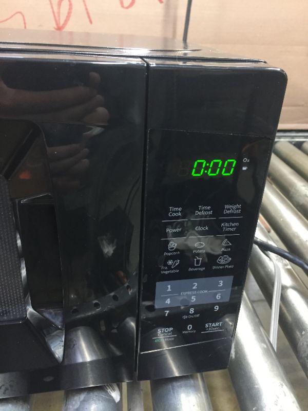 Photo 3 of COMFEE' EM720CPL-PMB Countertop Microwave Oven with Sound On/Off, ECO Mode and Easy One-Touch Buttons, 0.7cu.ft, 700W, Black