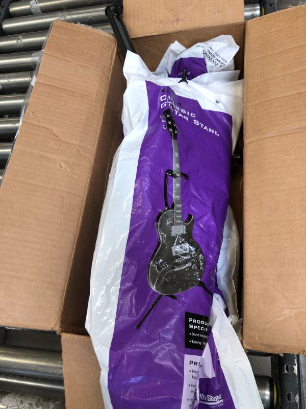 Photo 1 of On-Stage XCG4 Black Tripod Guitar Stand, Single Stand 2