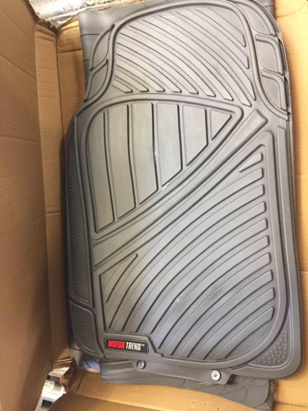 Photo 1 of 3 PC MOTOR TREND ALL WEATHER FLOOR MATS, GREY, UNKNOWN VEHICLE MAKE/MODEL 