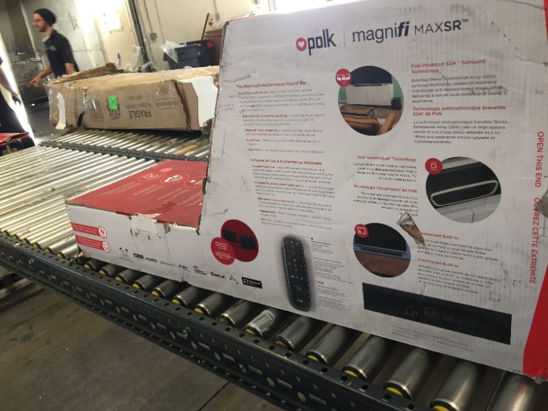 Photo 1 of Polk Audio MagniFi Max SR Home Theater Surround Sound Bar | Works with 4K & HD TVs | HDMI, Optical Cables, Wireless Subwoofer & Two Speakers Included Black FACTORY SEALED PRIOR TO INSPECTION 
