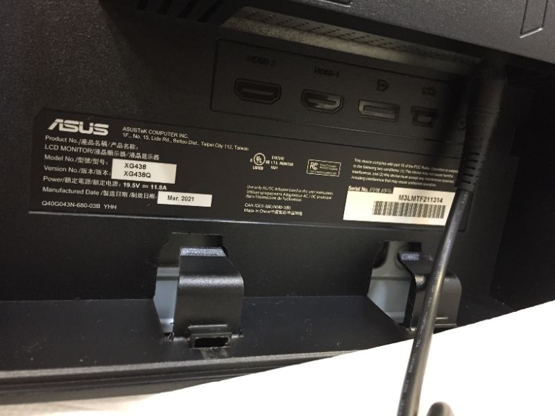 Photo 4 of ASUS ROG Strix XG438Q 43” Large Gaming Monitor with 4K 120Hz FreeSync 2 HDR DisplayHDR™ 600 90% DCI-P3 Aura Sync 10W Speaker Non-glare Eye Care with HDMI 2.0 DP 1.4 Remote Control
