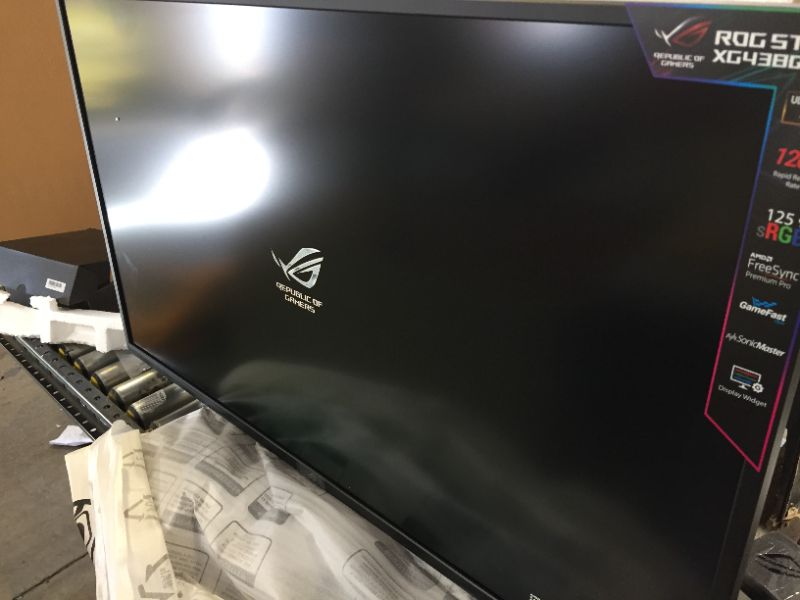 Photo 3 of ASUS ROG Strix XG438Q 43” Large Gaming Monitor with 4K 120Hz FreeSync 2 HDR DisplayHDR™ 600 90% DCI-P3 Aura Sync 10W Speaker Non-glare Eye Care with HDMI 2.0 DP 1.4 Remote Control

