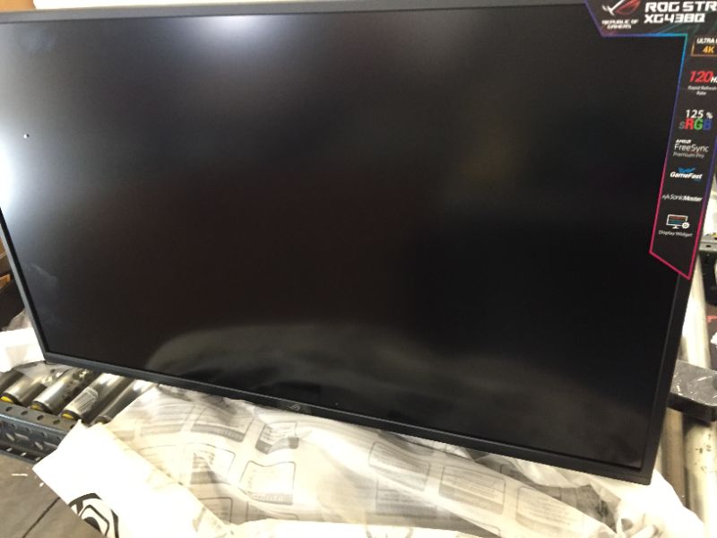 Photo 7 of ASUS ROG Strix XG438Q 43” Large Gaming Monitor with 4K 120Hz FreeSync 2 HDR DisplayHDR™ 600 90% DCI-P3 Aura Sync 10W Speaker Non-glare Eye Care with HDMI 2.0 DP 1.4 Remote Control
