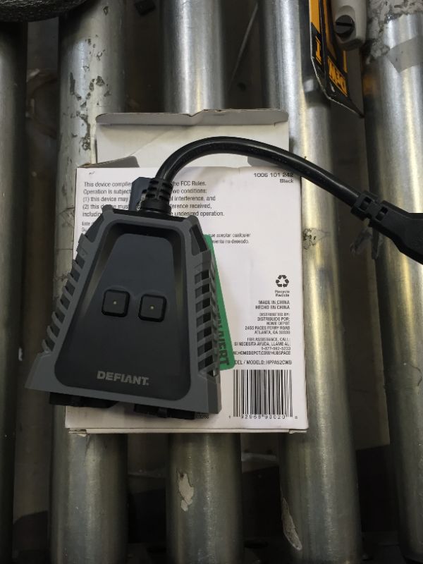 Photo 1 of 15 Amp 120-Volt Smart Hubspace Wi-Fi Bluetooth Outdoor Plug with 2 Outlets