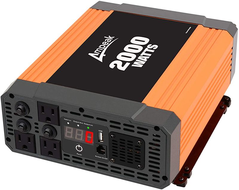 Photo 1 of Ampeak 2000W Inverter 12V to 110V Power Inverter Digital LCD Display 3AC Outlets 2.1A USB Safe Car Inverter ETL Certified
