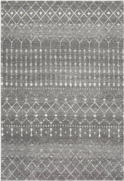 Photo 1 of Blythe Modern Moroccan Trellis Dark Gray 9 ft. x 12 ft. Area Rug
