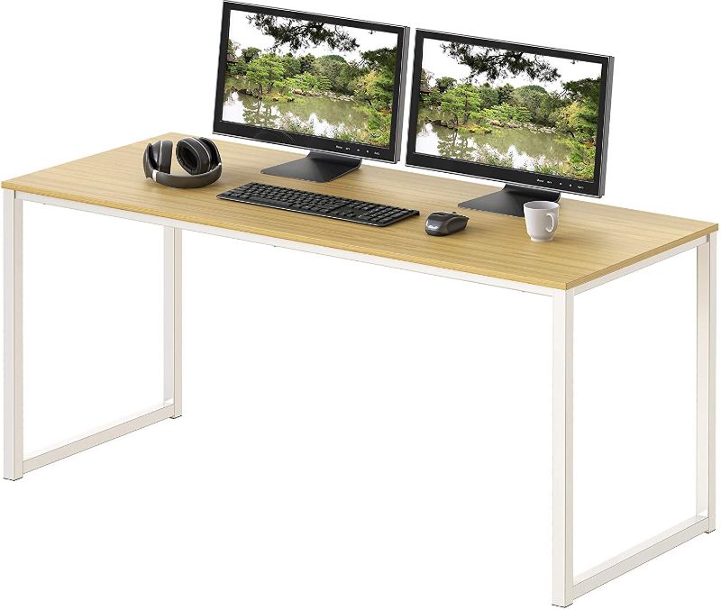 Photo 1 of SHW Home Office 48-Inch Computer Desk, White/Oak
