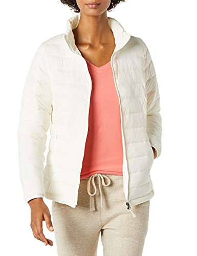 Photo 1 of Amazon Essentials Women's Water-Resistant Packable Down Jacket, White, Medium
