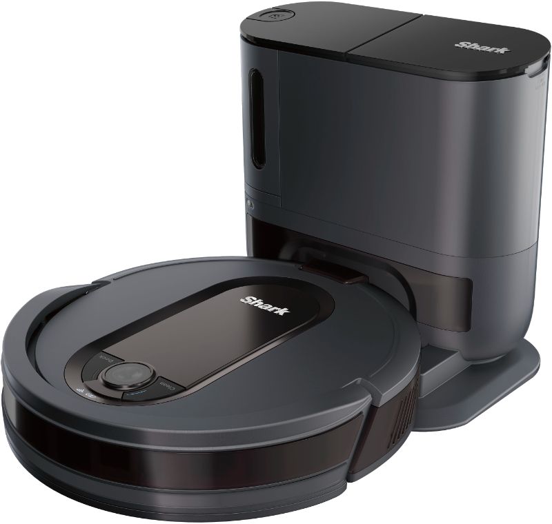Photo 1 of Shark - EZ Robot Vacuum RV912S with Self-Empty Base, Bagless, Wi-Fi - Dark Grey
