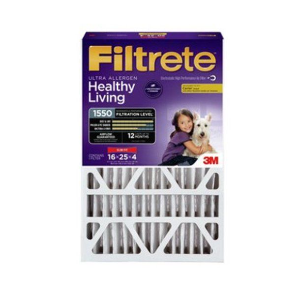 Photo 1 of 3M Filtrete 25 in. W X 16 in. H X 4 in. D Pleated Air Filter
